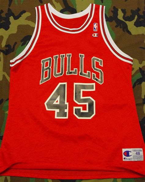 Vintage Gear: Champion Michael Jordan #45 Bulls Replica Jersey - Air ...