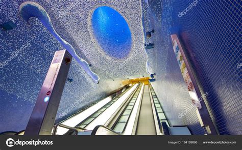 Toledo metro station interior in Naples – Stock Editorial Photo ...