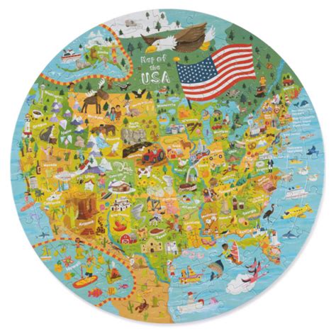 USA State Map Jigsaw Puzzles - 150 Piece Map of The USA Puzzle for Kids ...