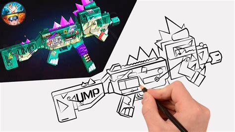 FREE FIRE DRAWING NEW UMP GUN GATORS PAPERCUT - HOW TO DRAW FREE FIRE FF - Garena free fire ...