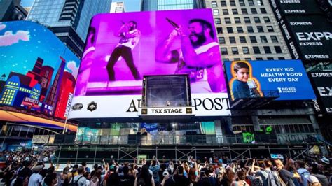 Post Malone Performs On Digital Screen in Times Square | Billboard Insider™