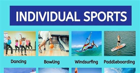 List of 25+ Individual Sports in English • 7ESL