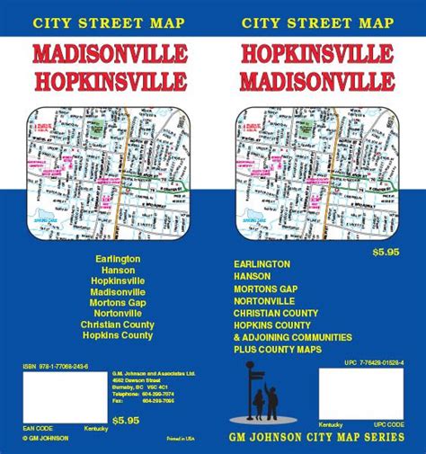 Hopkinsville / Madisonville, Kentucky Street Map - GM Johnson Maps