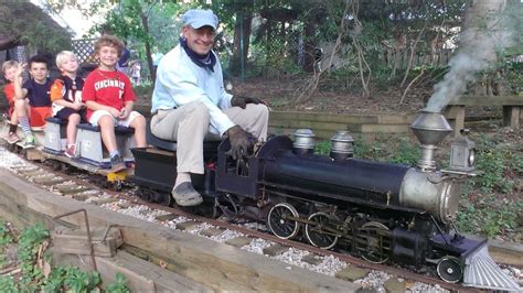 Live Steam Backyard Train Locomotive Doepke railcar Whiskey Creek Railway - YouTube