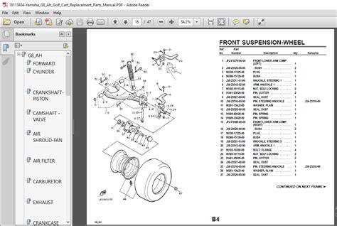 Yamaha G8 Ah Golf Cart Replacement Parts Manual - PDF DOWNLOAD - HeyDownloads - Manual Downloads