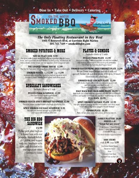 Smoked BBQ menu pg 1,p – Best Key West Restaurant Menus – Key West, Florida