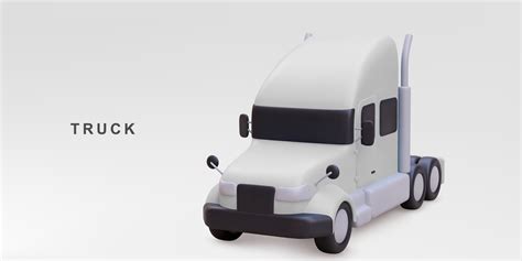 3d realistic truck on white background. Vector illustration. 28144446 ...