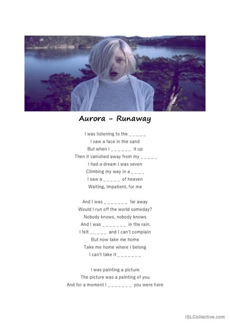 Song Runaway - Aurora nursery rhyme…: English ESL worksheets pdf & doc