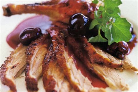 Roast Duck With Cherry Sauce Recipe - Taste.com.au