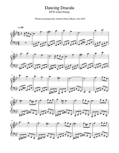 Dancing Dracula Sheet music for Piano | Download free in PDF or MIDI | Musescore.com