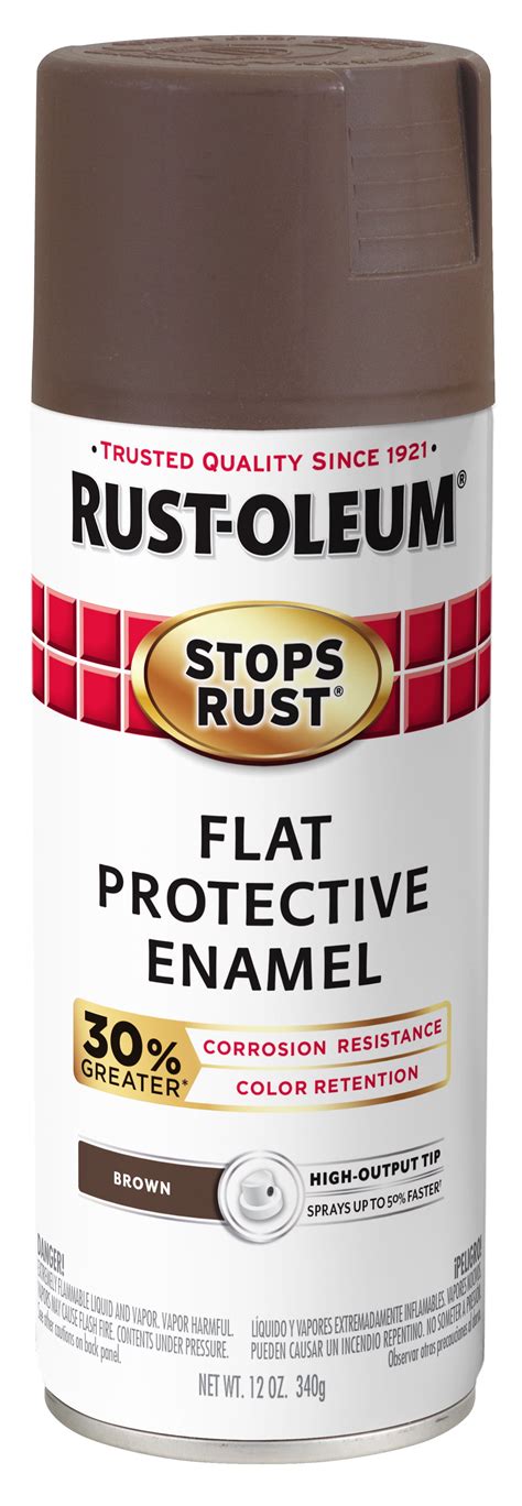 Brown, Rust-Oleum Stops Rust Advanced Flat Spray Paint, 12 oz - Walmart.com