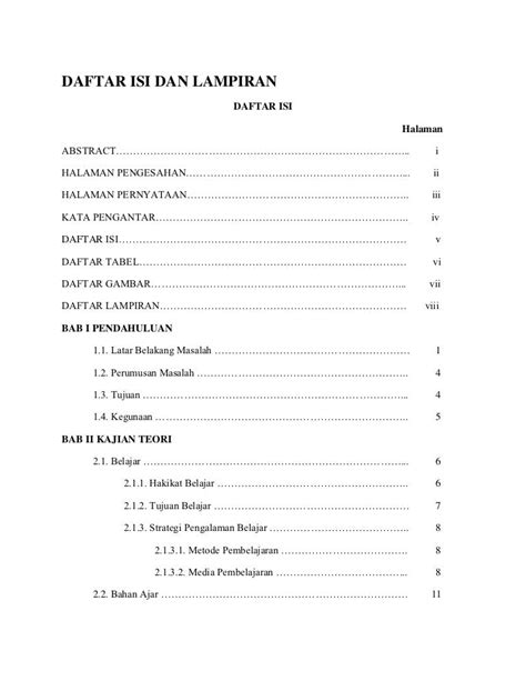 Contoh Daftar Lampiran Laporan Pkl - 51+ Koleksi Gambar