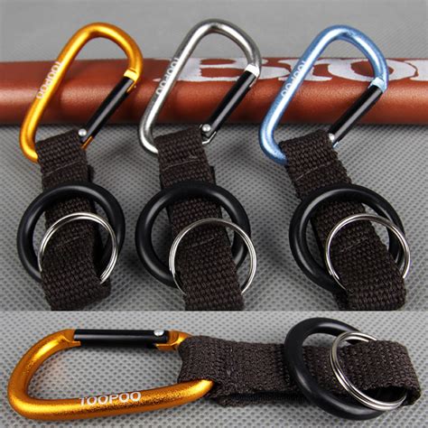 Multi-function outdoor keychain strap, bottle hung tool quickdraw carabiner buckle kettle ...