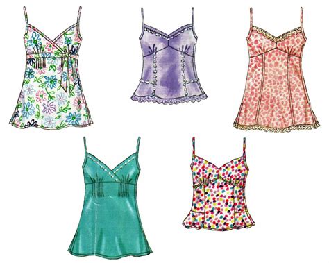 Camisole Top Pattern, Misses & Plus Sizes 6 8 10 12 14 16 Sewing ...