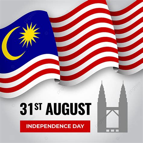 Malaysia Flag Merdeka Vector Design Images, Merdeka Malaysia Independence Day With Realistic ...