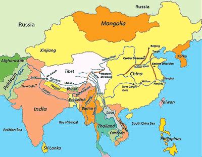 Tibetan Plateau On World Map