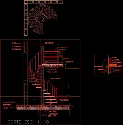 Spiral Staircase Detail Drawing Dwg - Image to u