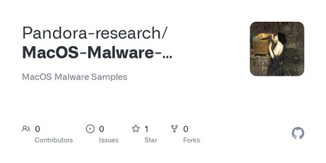 GitHub - Pandora-research/MacOS-Malware-Samples: MacOS Malware Samples