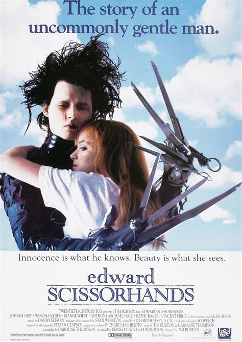 Edward Scissorhands Movie Poster And Autograph Signed Print | Etsy