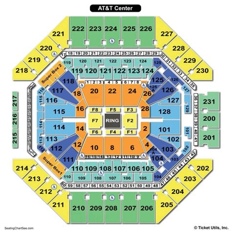 Att Center San Antonio Seating Chart Concert - Center Seating Chart