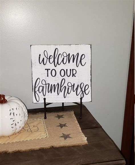 NEW Handmade Farmhouse Welcome to our Farmhouse | Etsy | Farmhouse signs, Porch welcome sign ...