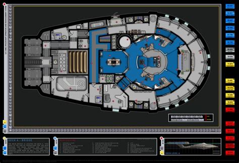 Colored bridge schematic; Columbia-class starship; U.S.S. Enterprise NX-01 | Star Trek - U.S.S ...