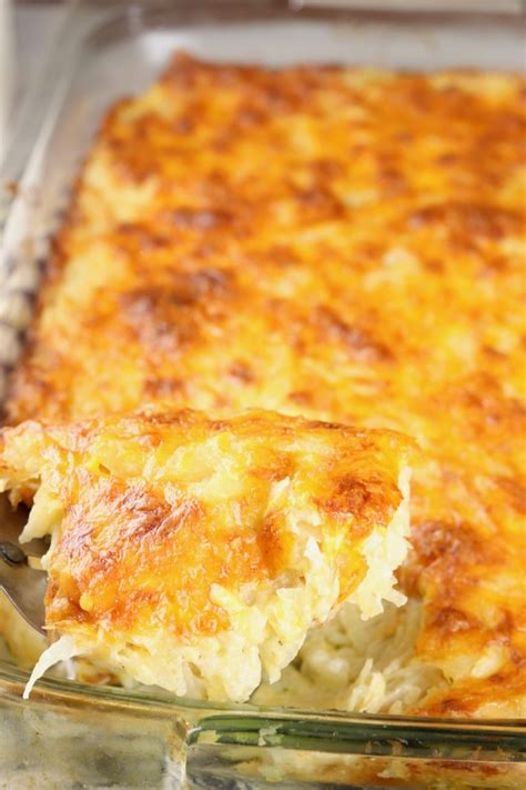 Cheesy Hashbrown Casserole Recipe - Miss in the Kitchen