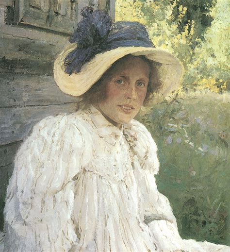 Valentin Serov (1865 – 1911) - Summertime. Portrait of Olga Serova ...