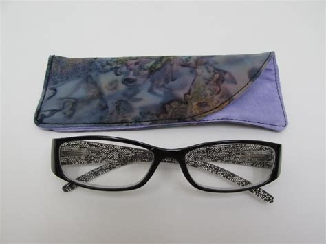 Purple Batik Reading Glass Case Small Reading Glasses Case