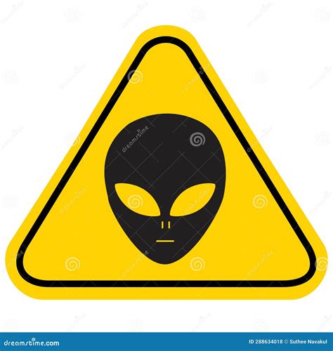 Aliens Warning Road Sign. Aliens Activity Area Sign. Flat Style Stock Vector - Illustration of ...