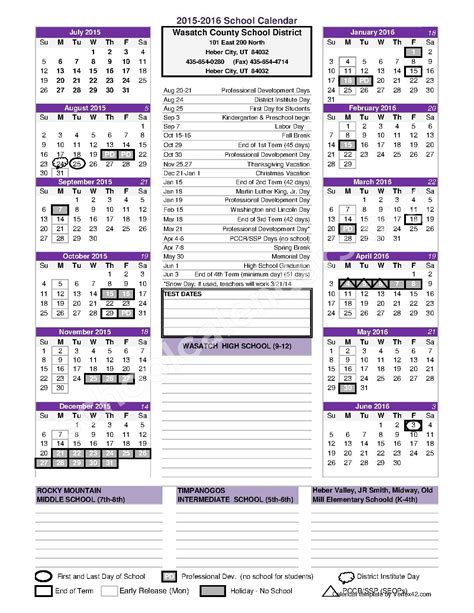 Navigating The Wasatch County School Calendar: A Guide For Students, Families, And Educators ...