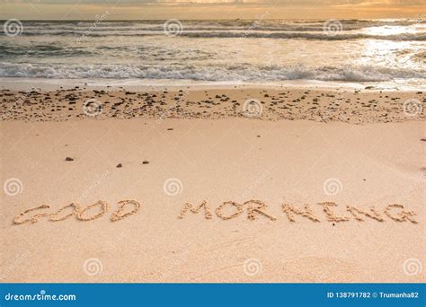 Good Morning at Beach stock photo. Image of concept - 138791782