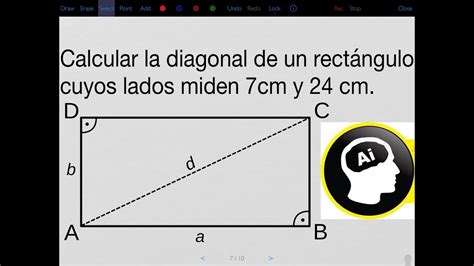 Seja cuidadoso em voz alta enfeite calcular diagonal rectangulo ...