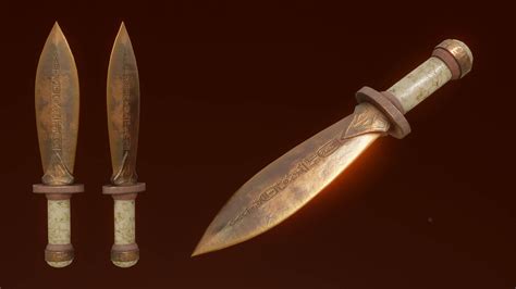 Copper Fantasy Weapon Set - 3D Model by Zilbeerman