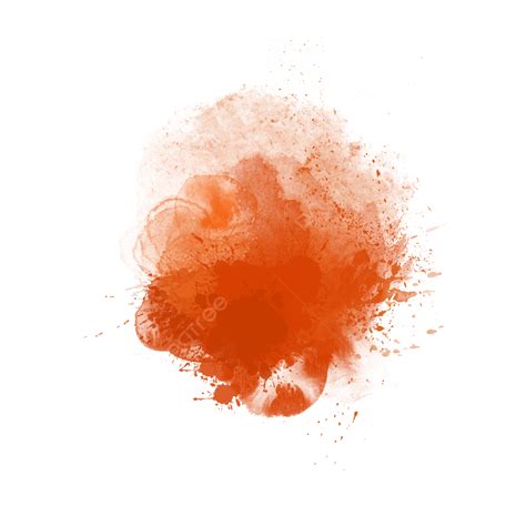 Splash Brush Effect PNG Image, Splash Brush Effect Orange Watercolor, Splash, Brush, Watercolor ...