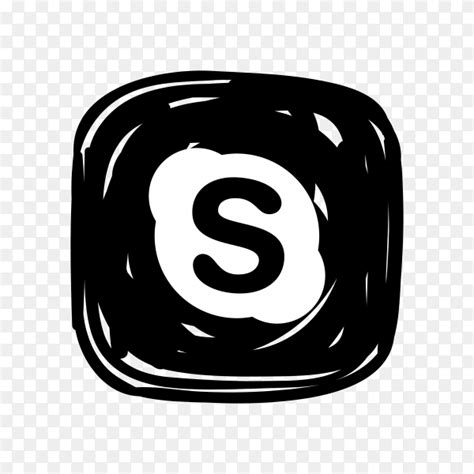 Skype icon in black color on transparent background PNG - Similar PNG