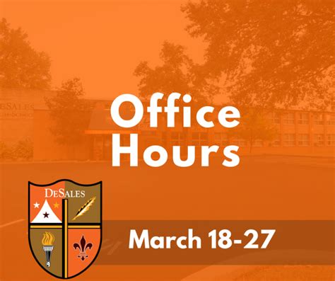 Office Hours March 18-27, 2020 | DeSales High School