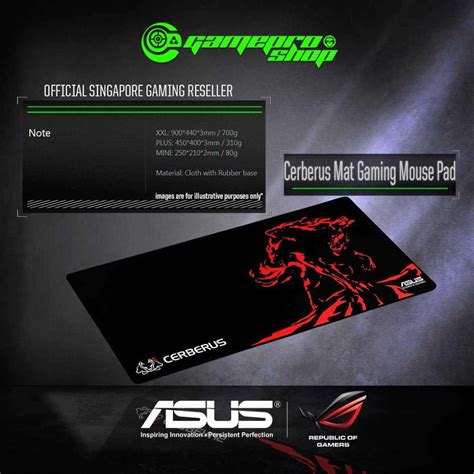 ASUS CERBERUS XXL / PLUS / MINI Mouse Pad - GamePro Shop