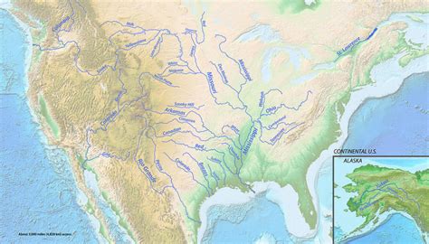 Karten von Flüssen in den USA