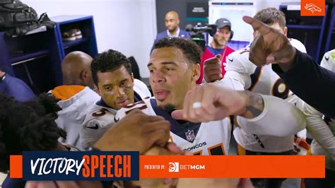 Victory speech: Inside an elated Broncos locker room after Denver's win over the Jaguars at Wembley