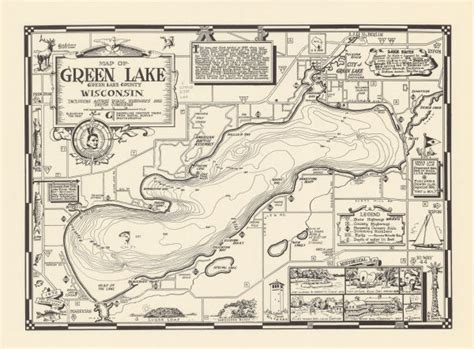 Map of Green Lake, Green Lake County, Wisconsin | Map or Atlas | Wisconsin Historical Society