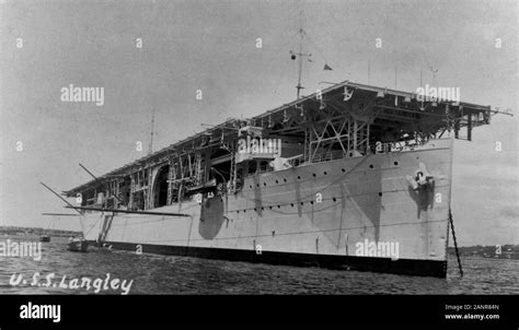 USS Langley (CV-1) - America's first aircraft carrier Stock Photo - Alamy