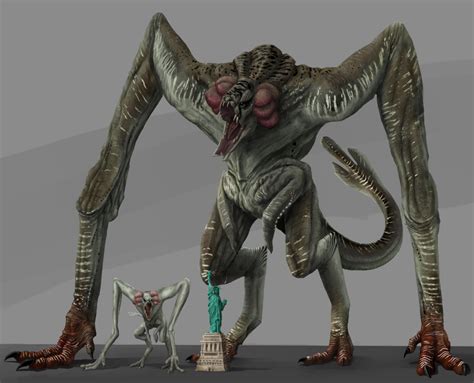 ArtStation - The adult clover | Kaiju design, Kaiju art, Cloverfield monster