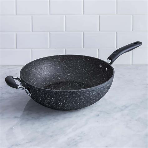 The Rock Gourmet Non-Stick Wok-Stir Fry Pan (Grey) | Kitchen Stuff Plus