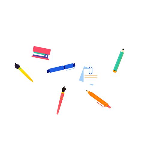 Education And Training Stationery, Education, Training, Stationery PNG and Vector with ...