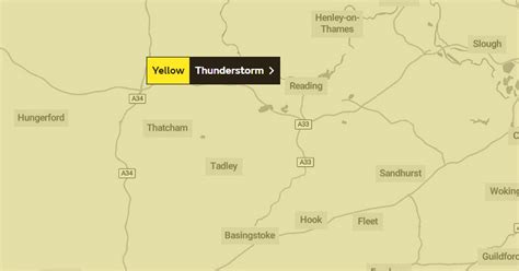 Lightning and hail forecast across Berkshire as Met Office issues ...