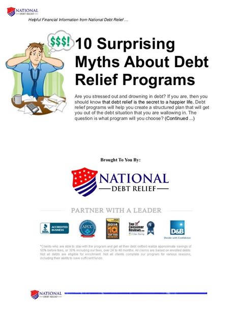 10 surprising myths about debt relief programs