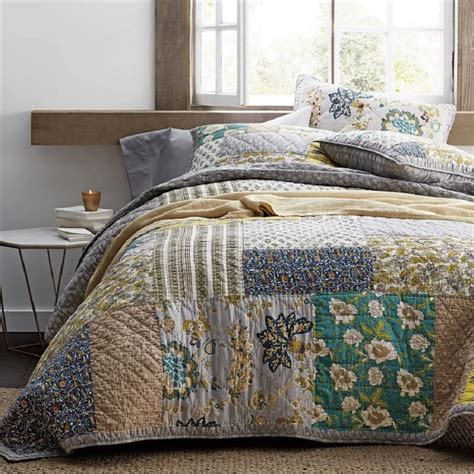 Vintage Patchwork Bedspread Quilt Set 3pcs Quilted bedding Handmade ...