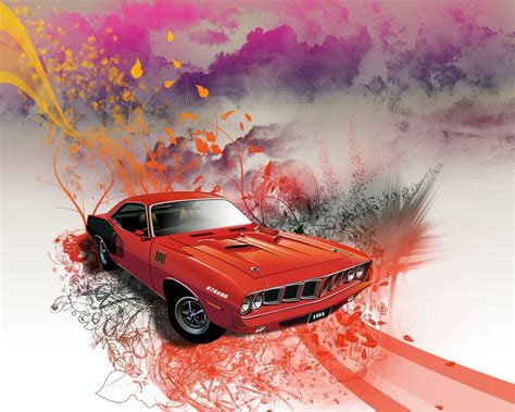 Muscle Car Art Wallpapers - Top Free Muscle Car Art Backgrounds ...