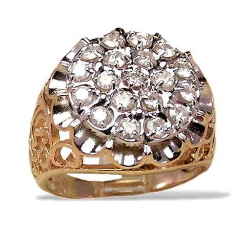 Men's Kentucky Cluster Diamond Ring, 1/2 carat of Diamonds total weigh – Gem of the Day